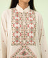 Women's Winter Unstitched Cotton Karandi Off White 2 Piece Suit
